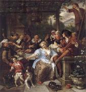 Jan Steen Merry company on a terrace oil painting artist